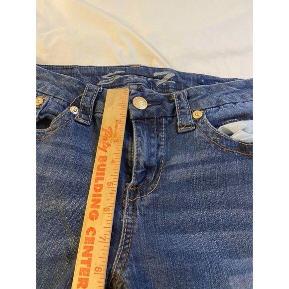 Seven7 jeans size 6 SlimBoot distressed denim 93 cotton - Picture 2 of 9
